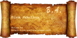 Bink Adelina névjegykártya